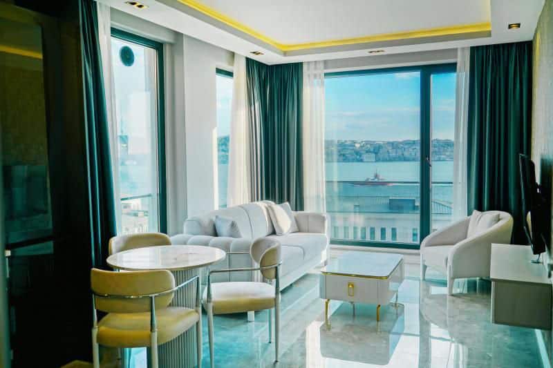 1+1 Junior Suite , Boğaz Manzaralı, Mutfaklı
