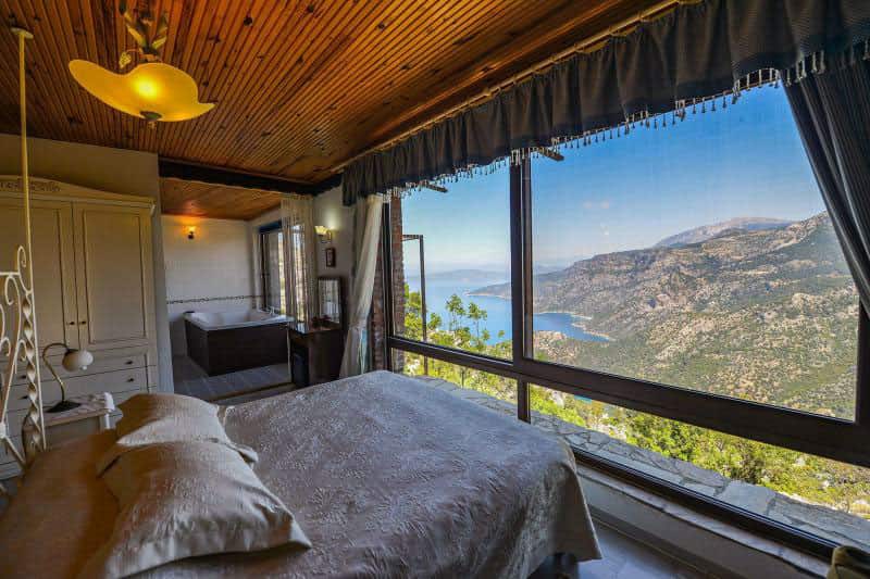 Nergis-Zimmer mit Whirlpool und Veranda, Meerblick