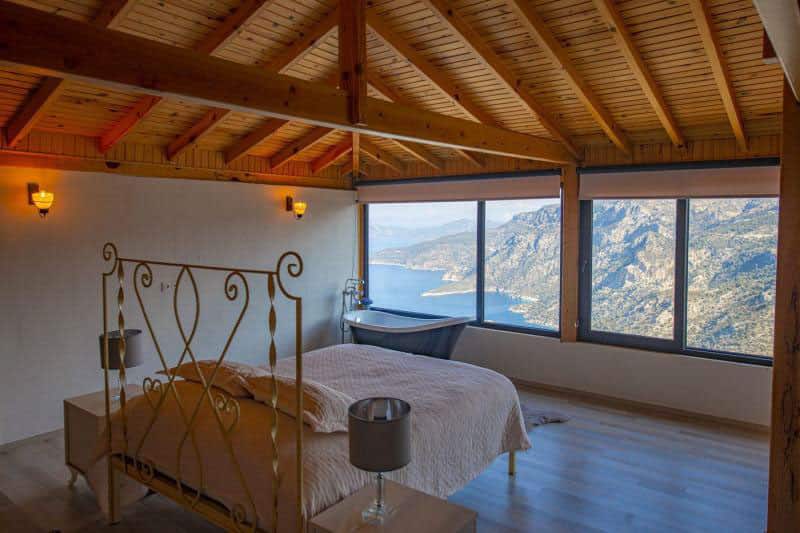 Queen-Zimmer mit Badewanne und Veranda, Meerblick