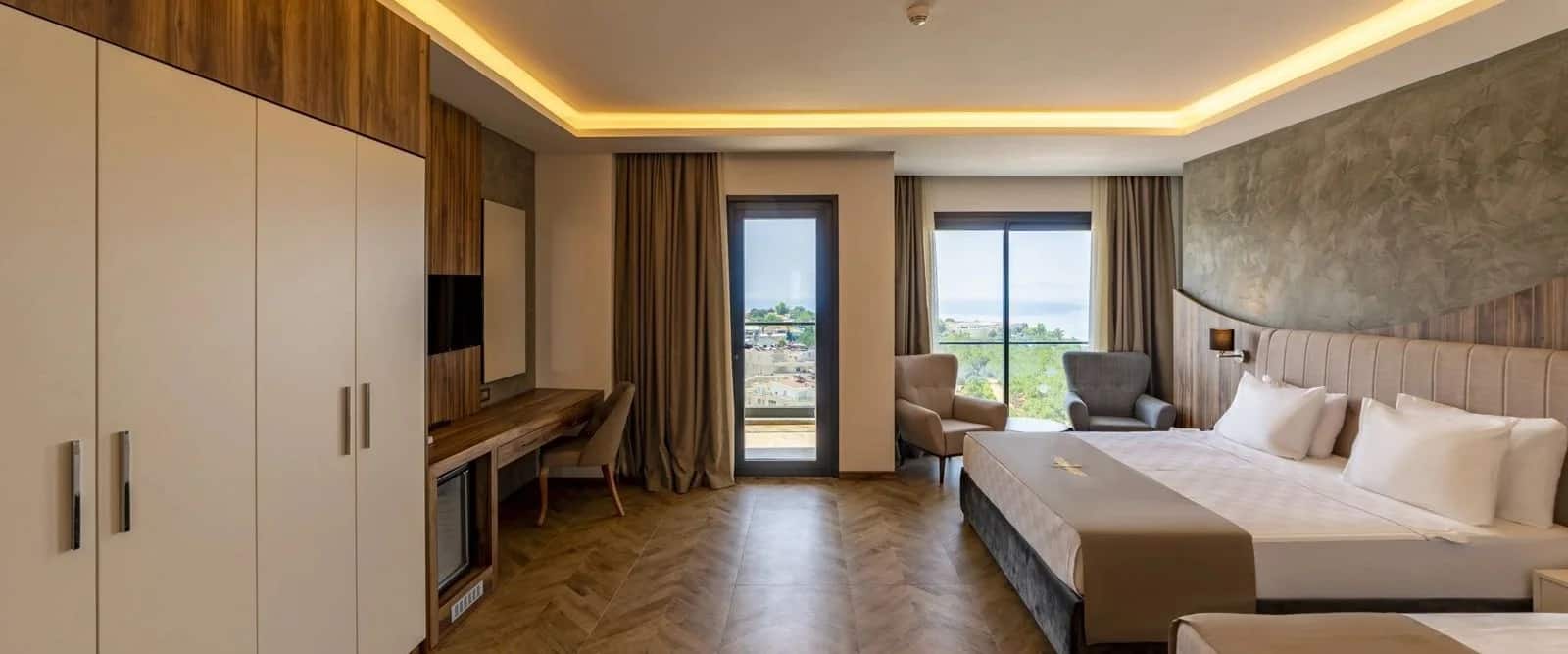 Zimmer mit Balkon, Landblick