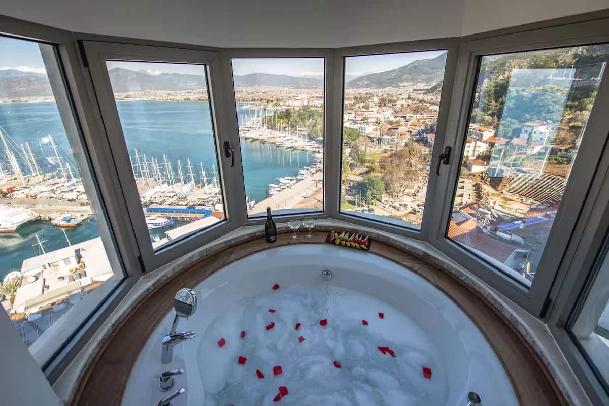 Deluxe-Zimmer mit Whirlpool, Meerblick