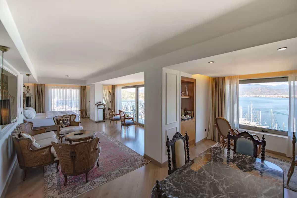 King-Suite mit Whirlpool und türkischem Bad, Meerblick